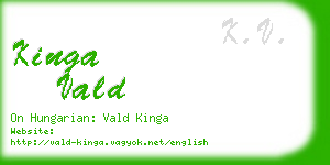 kinga vald business card